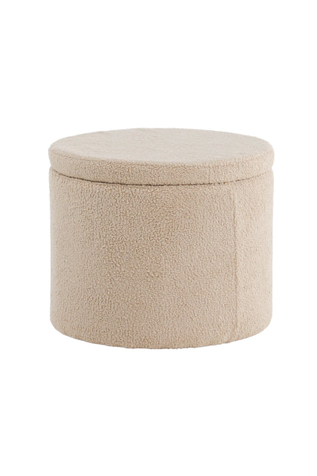 Dunken Pouf - beige/Polyester - Teddy - Ottomane / Poufs - ALVAHOME