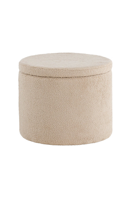 Dunken Pouf - beige/Polyester - Teddy - Ottomane / Poufs - ALVAHOME