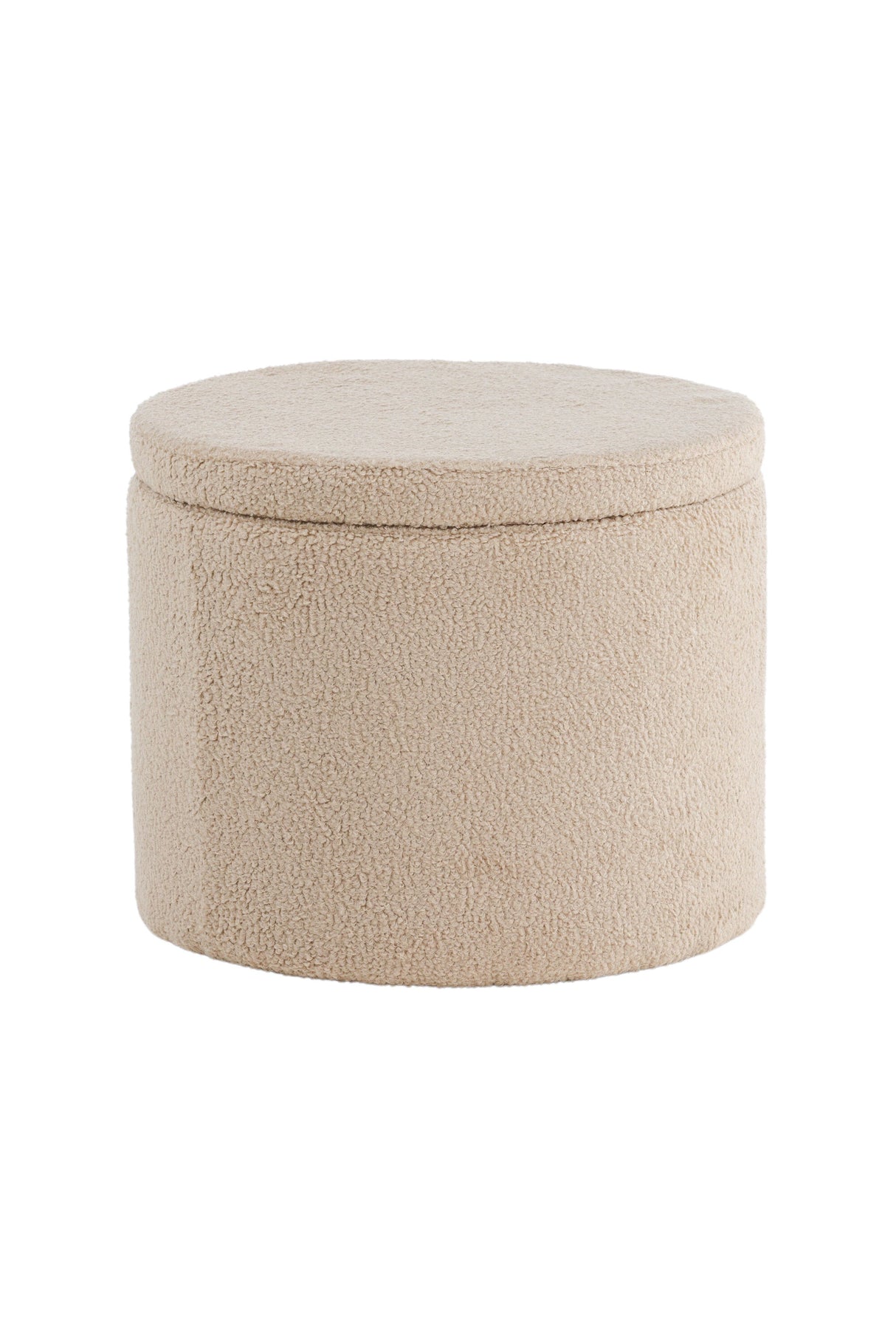 Dunken Pouf - beige/Polyester - Teddy - Ottomane / Poufs - ALVAHOME