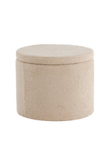 Dunken Pouf - beige/Polyester - Teddy - Ottomane / Poufs - ALVAHOME