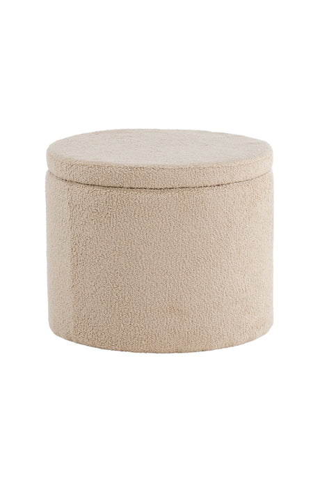 Dunken Pouf - beige/Polyester - Teddy - Ottomane / Poufs - ALVAHOME