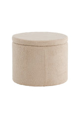 Dunken Pouf - beige/Polyester - Teddy - Ottomane / Poufs - ALVAHOME