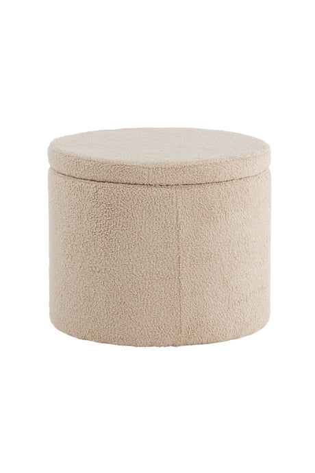 Dunken Pouf - beige/Polyester - Teddy - Ottomane / Poufs - ALVAHOME