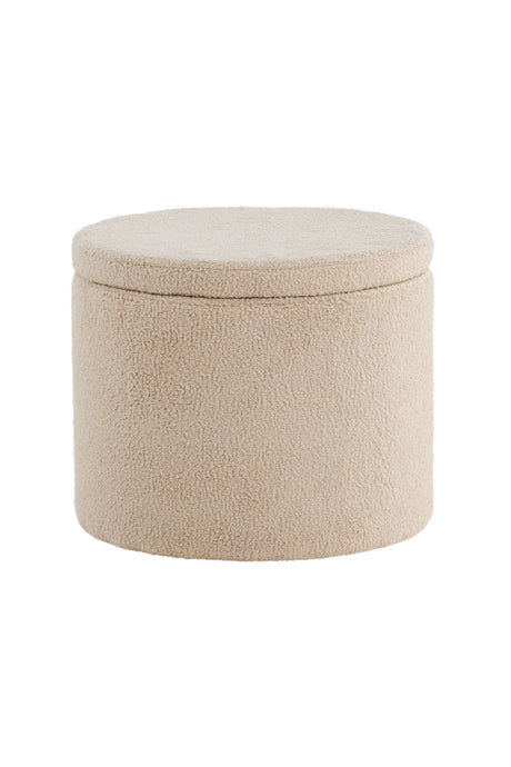 Dunken Pouf - beige/Polyester - Teddy - Ottomane / Poufs - ALVAHOME