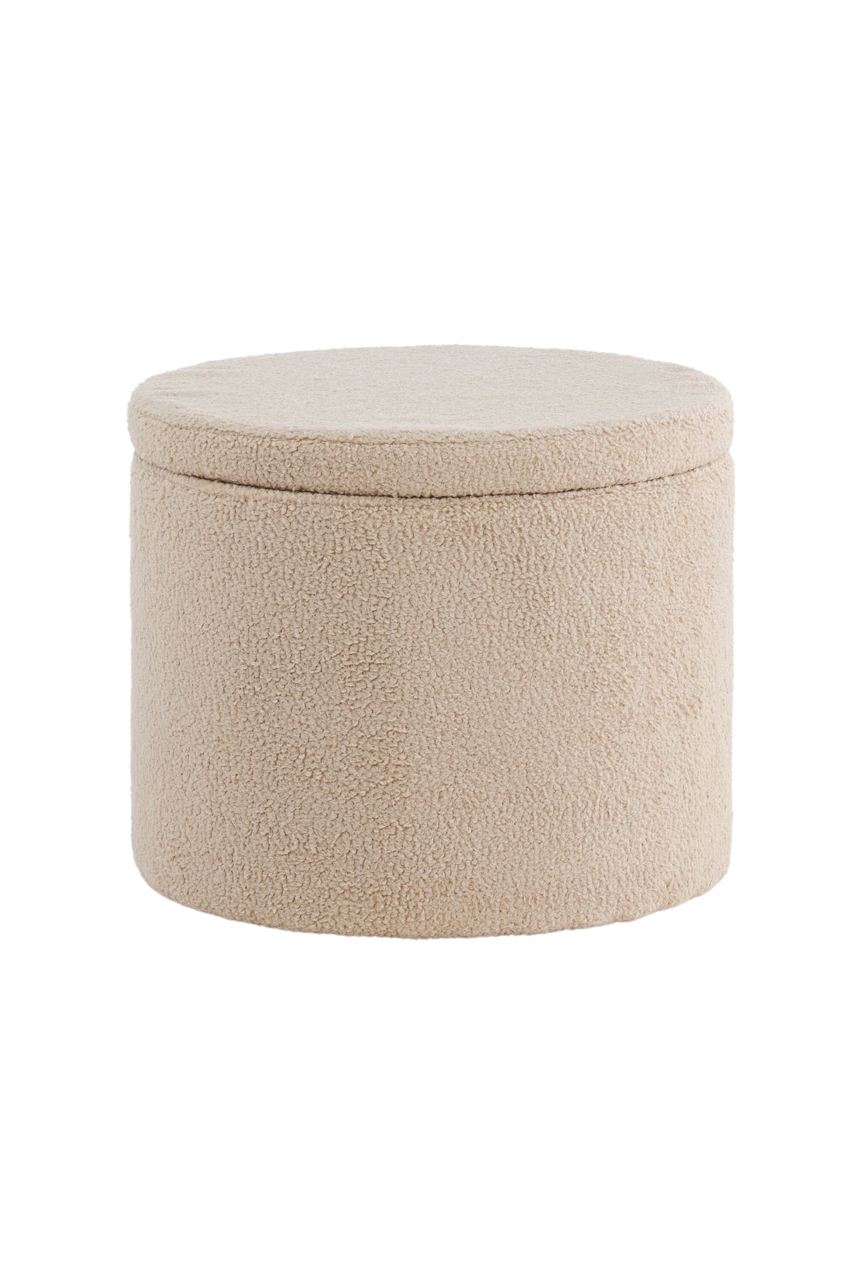 Dunken Pouf - beige/Polyester - Teddy - Ottomane / Poufs - ALVAHOME
