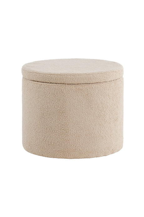 Dunken Pouf - beige/Polyester - Teddy - Ottomane / Poufs - ALVAHOME