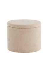 Dunken Pouf - beige/Polyester - Teddy - Ottomane / Poufs - ALVAHOME