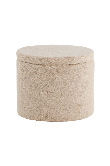 Dunken Pouf - beige/Polyester - Teddy - Ottomane / Poufs - ALVAHOME