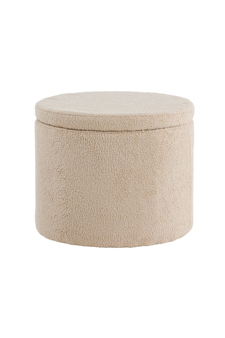 Dunken Pouf - beige/Polyester - Teddy - Ottomane / Poufs - ALVAHOME