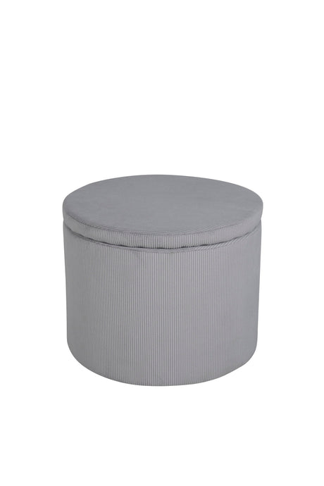 Dunken Pouf - grau/Polyester - Kord - Ottomane / Poufs - ALVAHOME