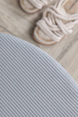 Dunken Pouf - grau/Polyester - Kord - Ottomane / Poufs - ALVAHOME