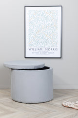 Dunken Pouf - grau/Polyester - Kord - Ottomane / Poufs - ALVAHOME