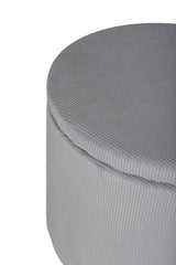 Dunken Pouf - grau/Polyester - Kord - Ottomane / Poufs - ALVAHOME