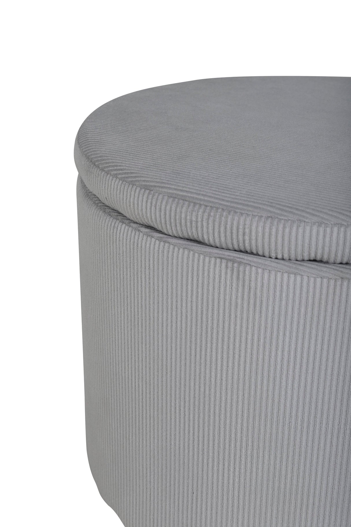 Dunken Pouf - grau/Polyester - Kord - Ottomane / Poufs - ALVAHOME
