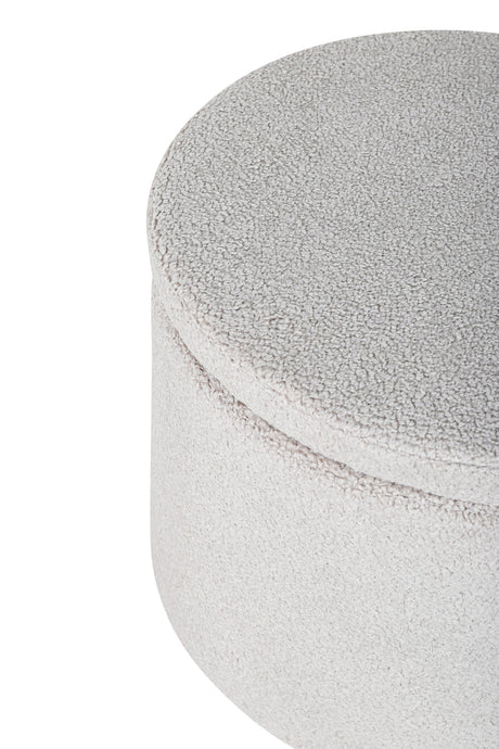Dunken Pouf - greige/Polyester - Teddy - Ottomane / Poufs - ALVAHOME
