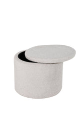 Dunken Pouf - greige/Polyester - Teddy - Ottomane / Poufs - ALVAHOME