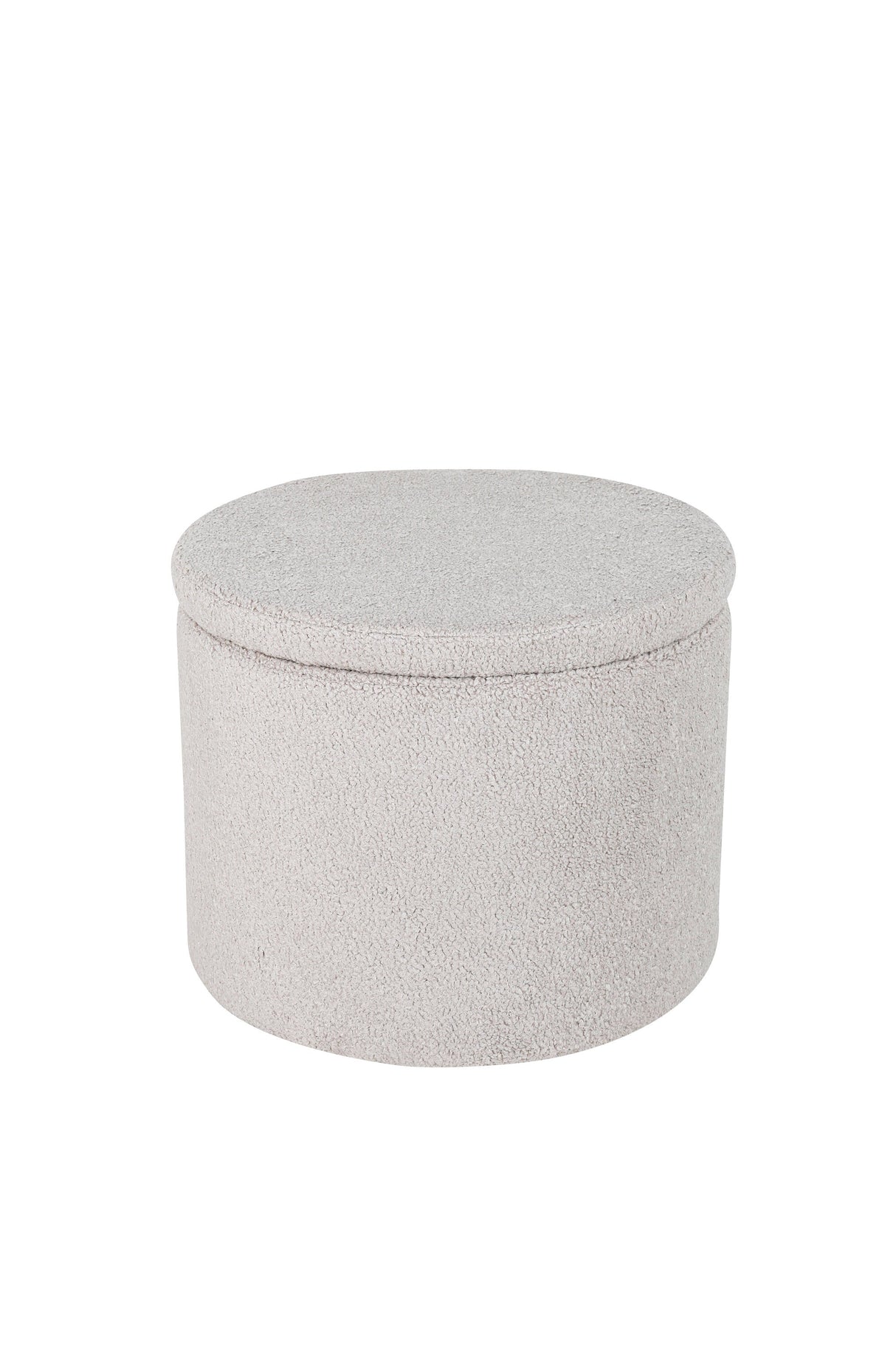 Dunken Pouf - greige/Polyester - Teddy - Ottomane / Poufs - ALVAHOME