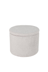 Dunken Pouf - greige/Polyester - Teddy - Ottomane / Poufs - ALVAHOME