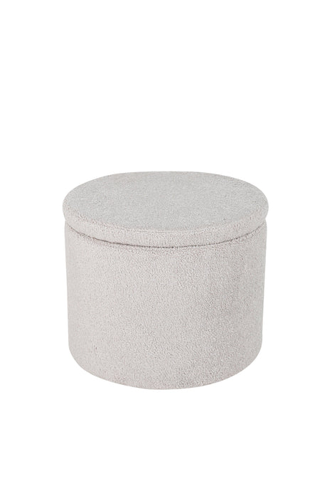 Dunken Pouf - greige/Polyester - Teddy - Ottomane / Poufs - ALVAHOME