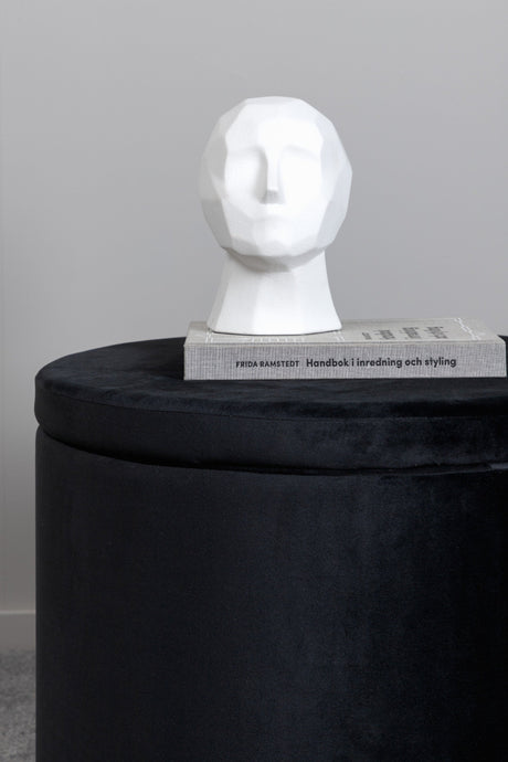 Dunken Pouf - schwarz/Polyester - Samt - Ottomane / Poufs - ALVAHOME
