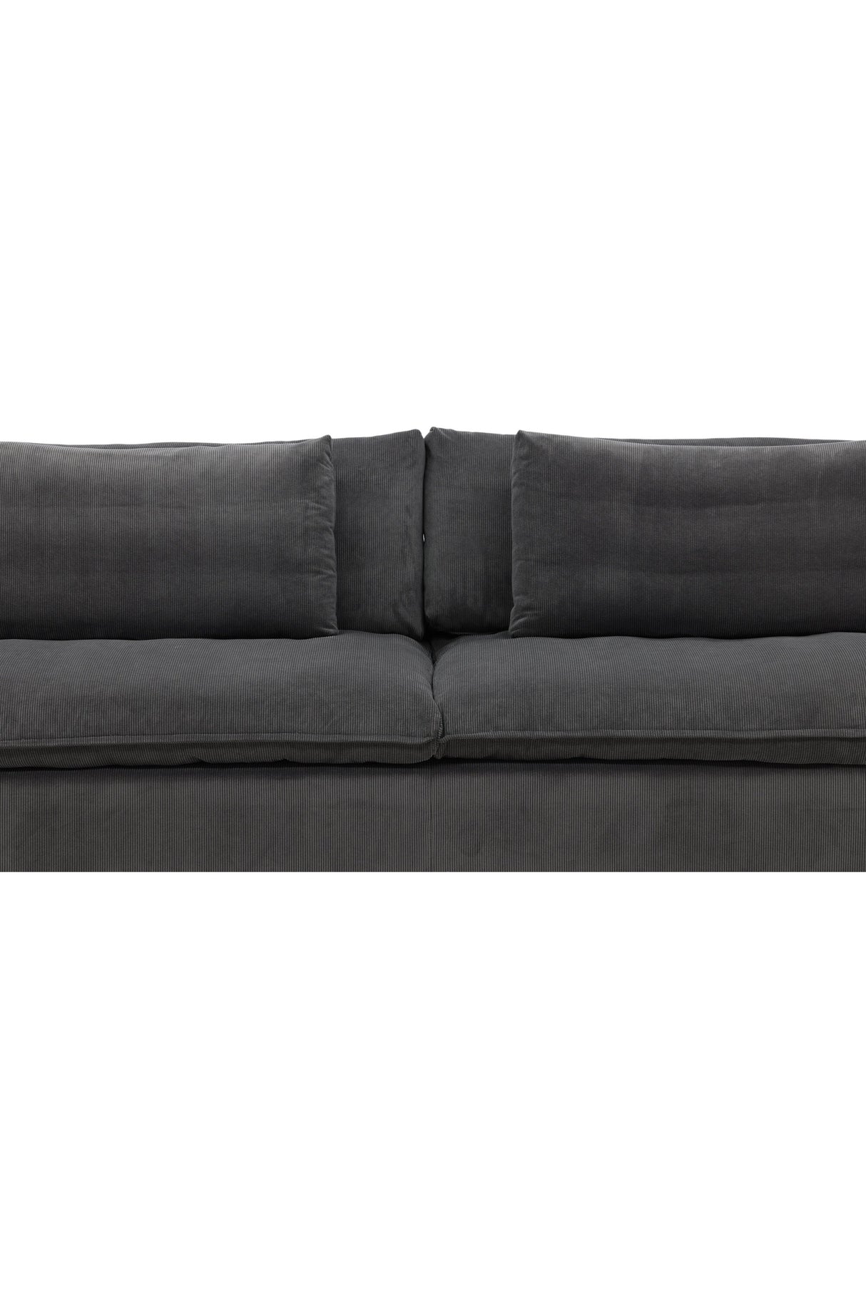 Durham 3 - Sitzer Sofa - dunkelgrau/Polyester - 3 - Sitzer Sofas - ALVAHOME