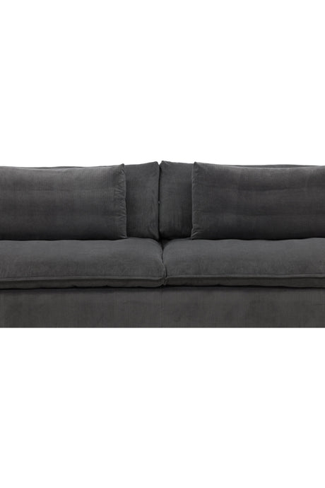 Durham 3 - Sitzer Sofa - dunkelgrau/Polyester - 3 - Sitzer Sofas - ALVAHOME