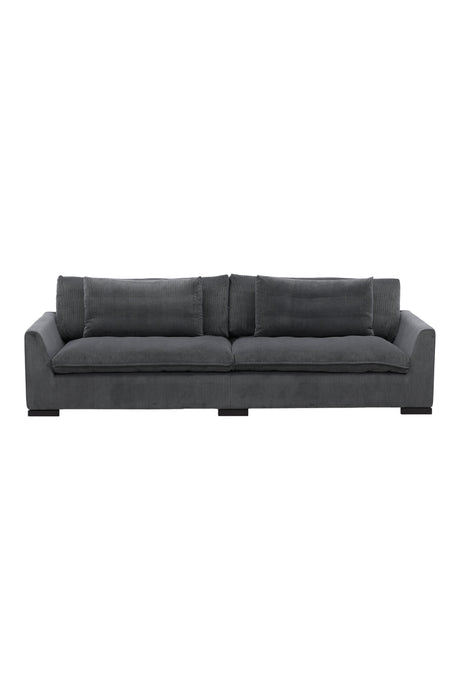 Durham 3 - Sitzer Sofa - dunkelgrau/Polyester - 3 - Sitzer Sofas - ALVAHOME