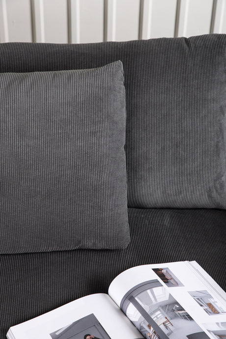 Durham 3 - Sitzer Sofa - dunkelgrau/Polyester - 3 - Sitzer Sofas - ALVAHOME