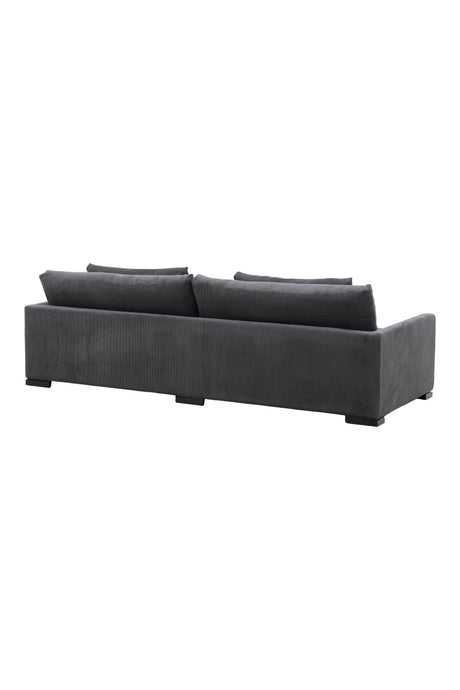Durham 3 - Sitzer Sofa - dunkelgrau/Polyester - 3 - Sitzer Sofas - ALVAHOME