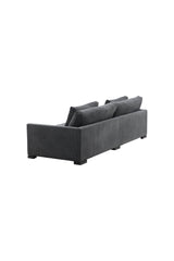 Durham 3 - Sitzer Sofa - dunkelgrau/Polyester - 3 - Sitzer Sofas - ALVAHOME