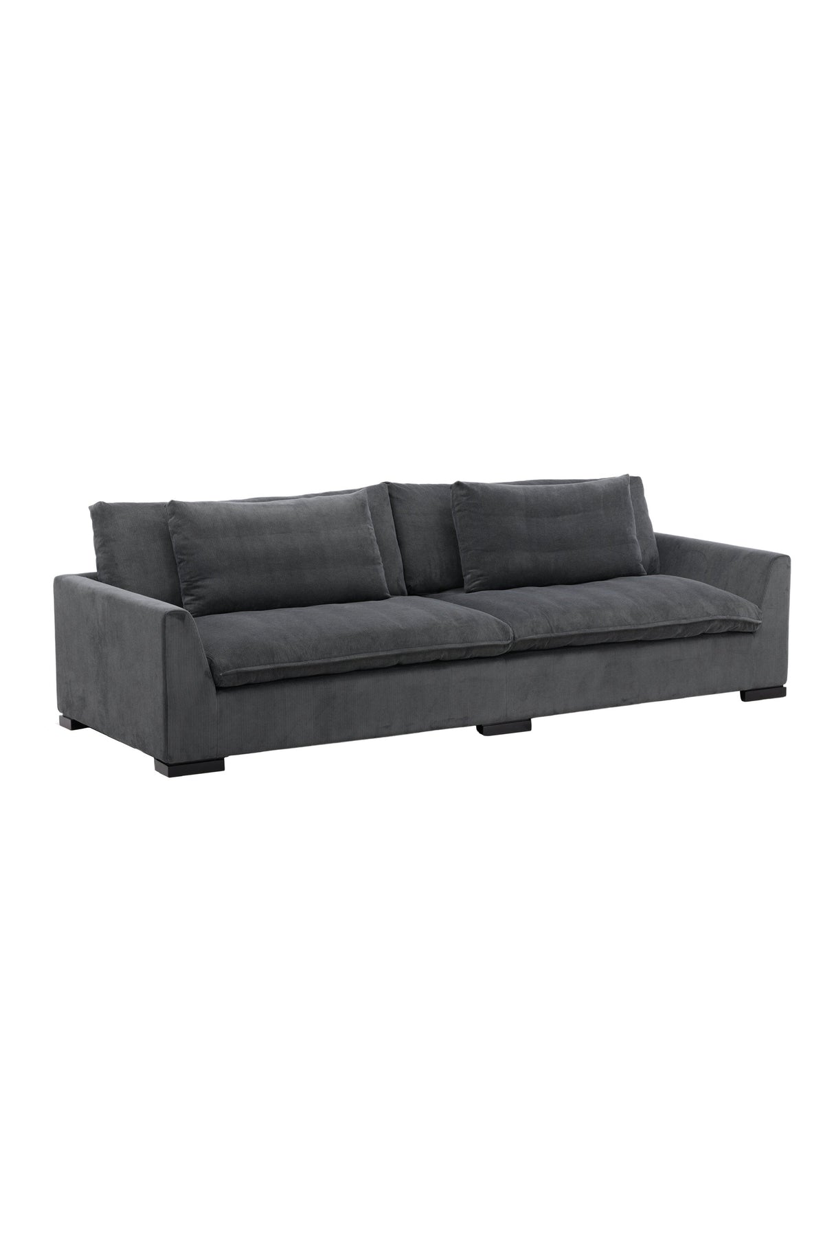 Durham 3 - Sitzer Sofa - dunkelgrau/Polyester - 3 - Sitzer Sofas - ALVAHOME