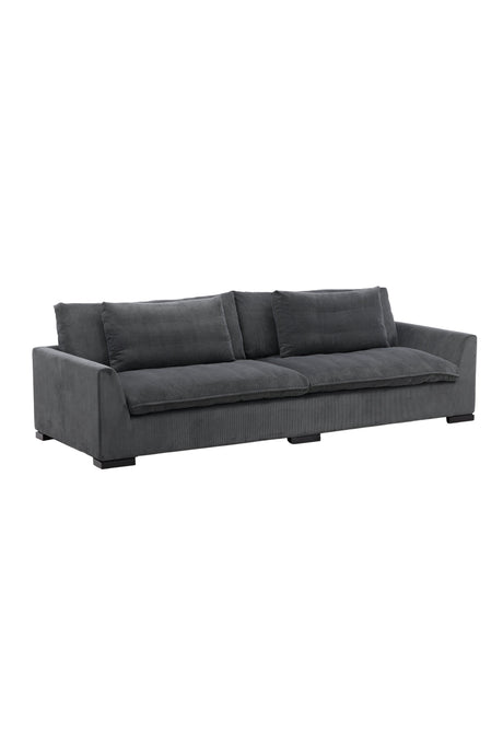 Durham 3 - Sitzer Sofa - dunkelgrau/Polyester - 3 - Sitzer Sofas - ALVAHOME
