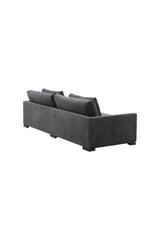 Durham 3 - Sitzer Sofa - dunkelgrau/Polyester - 3 - Sitzer Sofas - ALVAHOME
