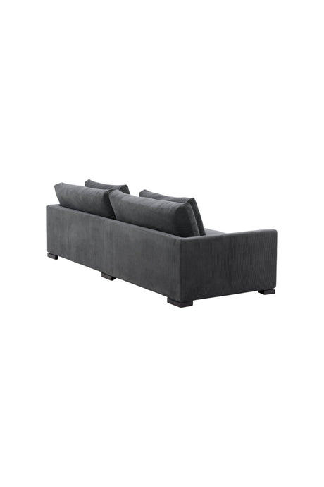 Durham 3 - Sitzer Sofa - dunkelgrau/Polyester - 3 - Sitzer Sofas - ALVAHOME