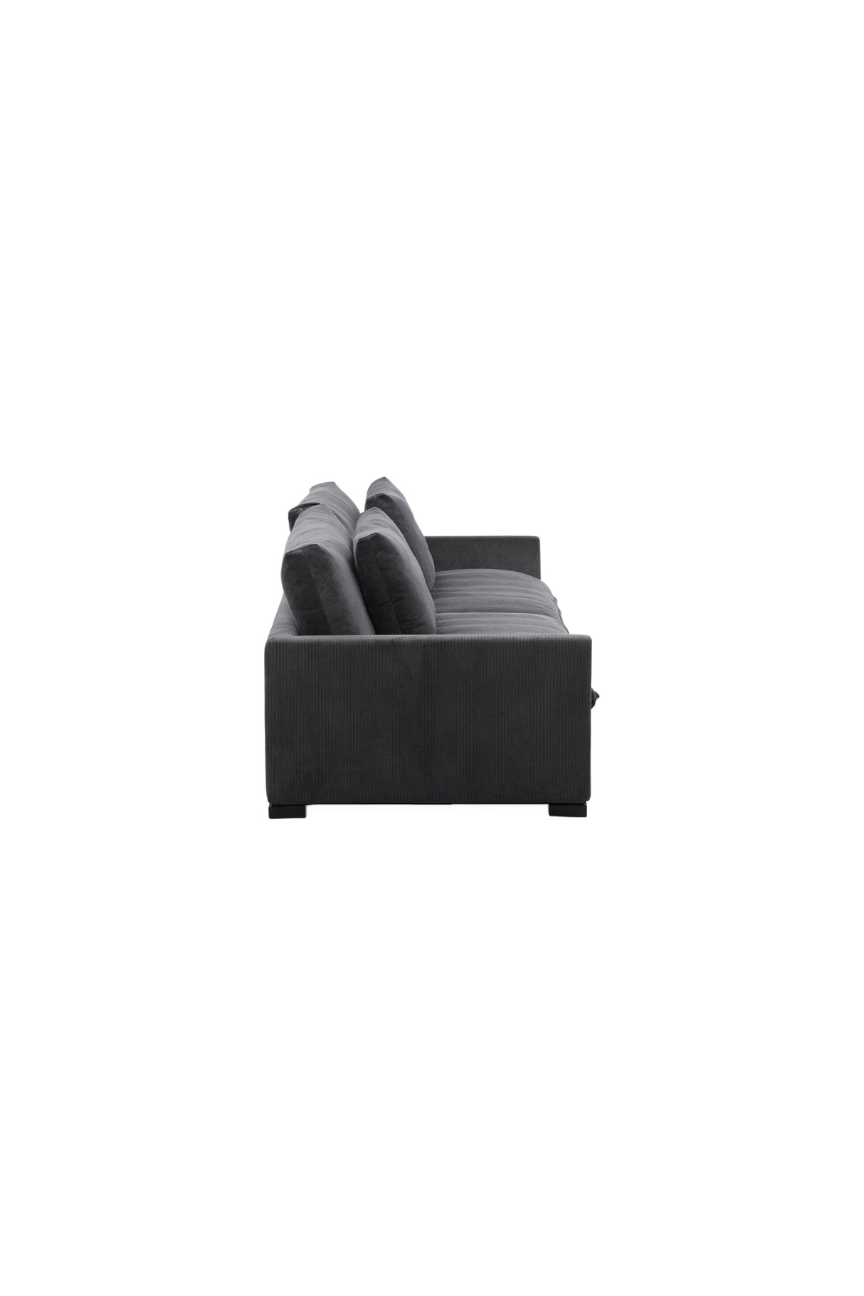Durham 3 - Sitzer Sofa - dunkelgrau/Polyester - 3 - Sitzer Sofas - ALVAHOME