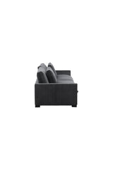 Durham 3 - Sitzer Sofa - dunkelgrau/Polyester - 3 - Sitzer Sofas - ALVAHOME