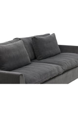 Durham 3 - Sitzer Sofa - dunkelgrau/Polyester - 3 - Sitzer Sofas - ALVAHOME