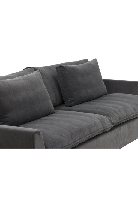 Durham 3 - Sitzer Sofa - dunkelgrau/Polyester - 3 - Sitzer Sofas - ALVAHOME