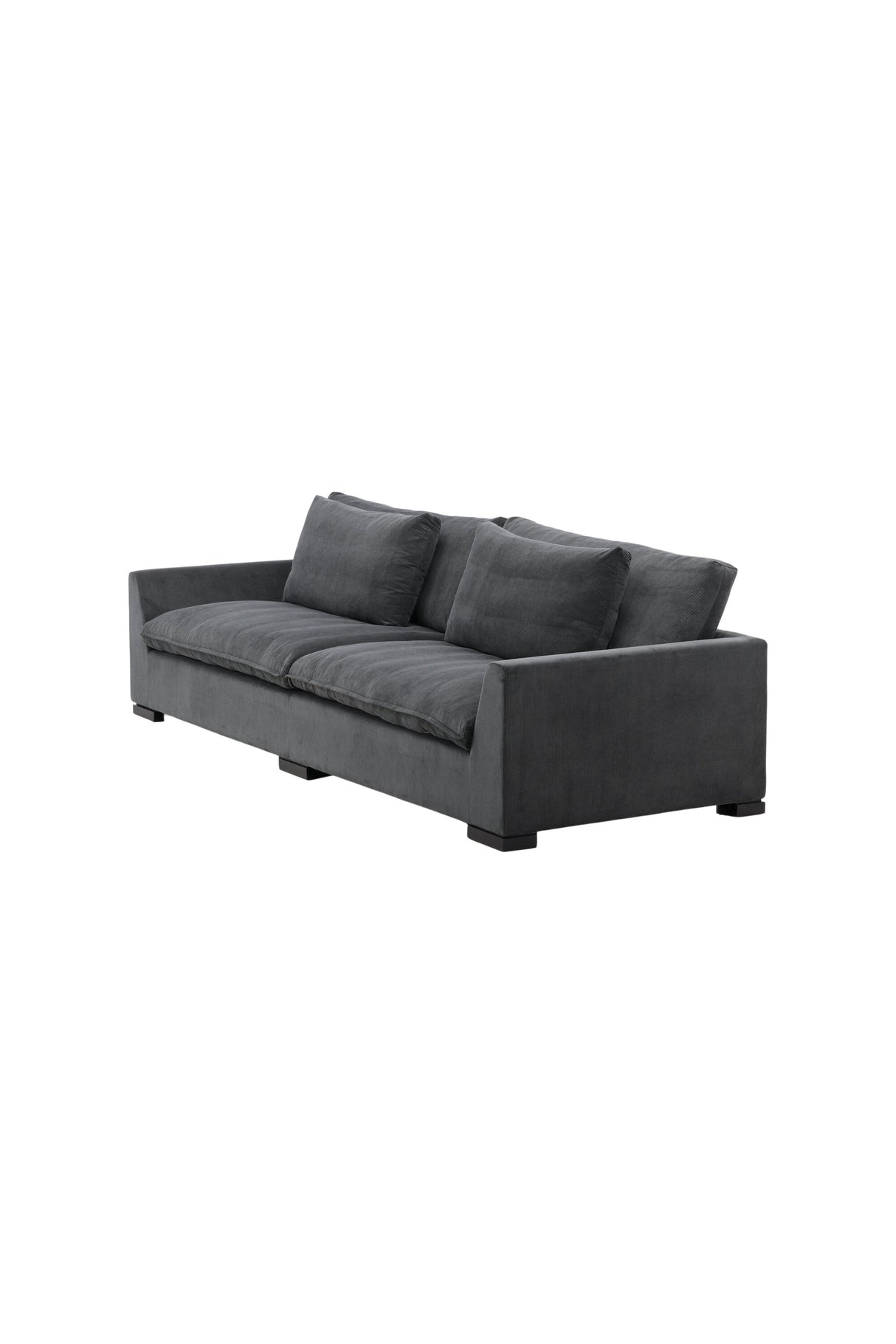 Durham 3 - Sitzer Sofa - dunkelgrau/Polyester - 3 - Sitzer Sofas - ALVAHOME