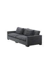 Durham 3 - Sitzer Sofa - dunkelgrau/Polyester - 3 - Sitzer Sofas - ALVAHOME
