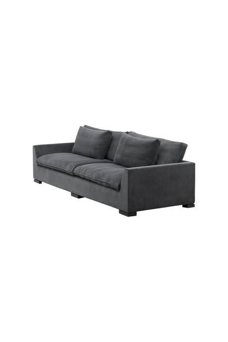 Durham 3 - Sitzer Sofa - dunkelgrau/Polyester - 3 - Sitzer Sofas - ALVAHOME