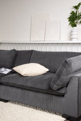 Durham 3 - Sitzer Sofa - dunkelgrau/Polyester - 3 - Sitzer Sofas - ALVAHOME