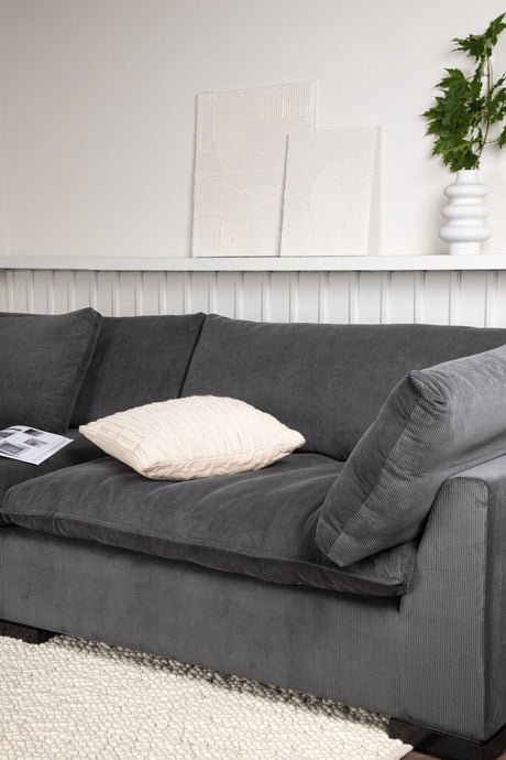 Durham 3 - Sitzer Sofa - dunkelgrau/Polyester - 3 - Sitzer Sofas - ALVAHOME