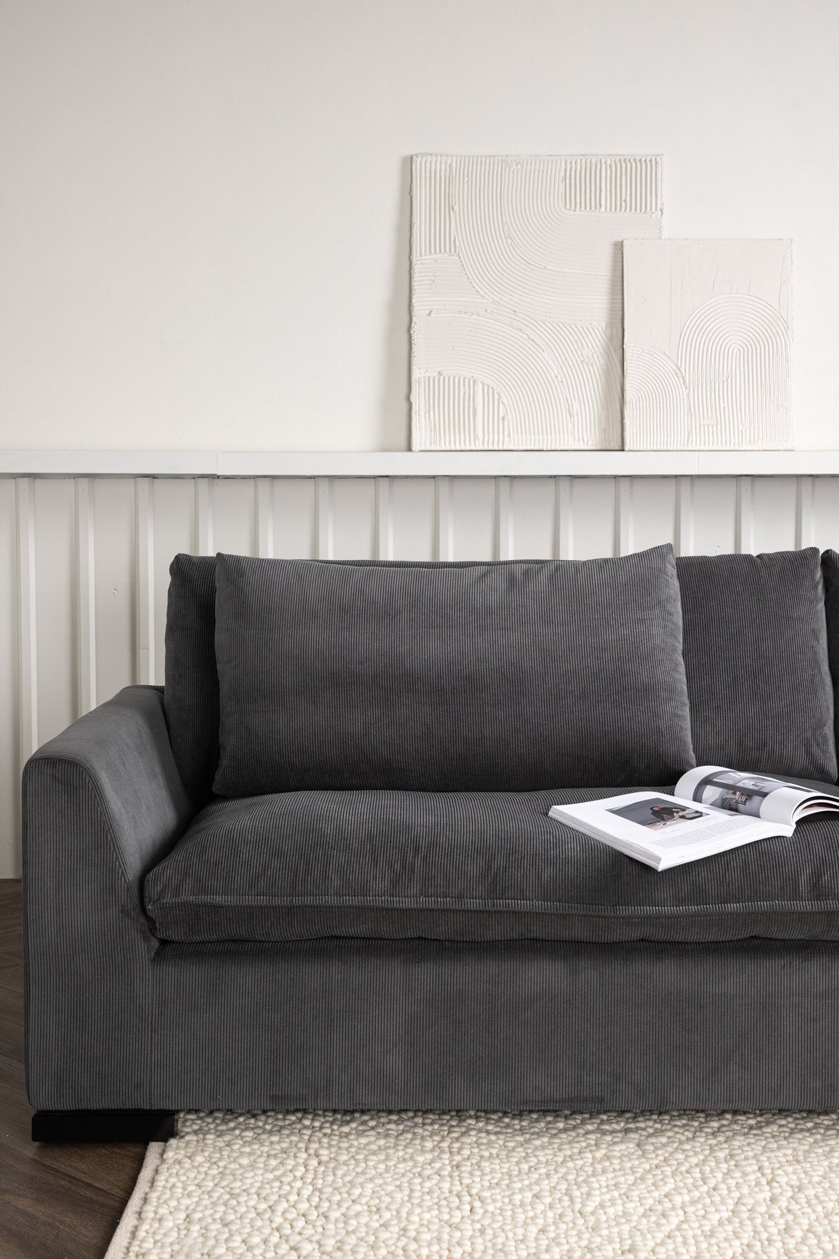 Durham 3 - Sitzer Sofa - dunkelgrau/Polyester - 3 - Sitzer Sofas - ALVAHOME