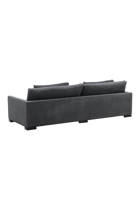 Durham 3 - Sitzer Sofa - dunkelgrau/Polyester - 3 - Sitzer Sofas - ALVAHOME