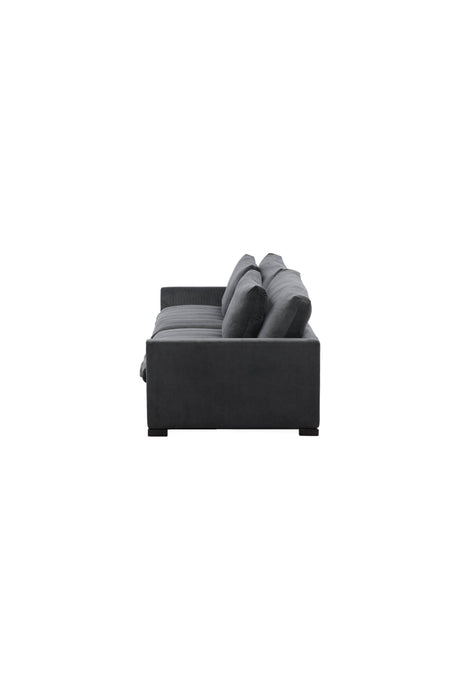 Durham 3 - Sitzer Sofa - dunkelgrau/Polyester - 3 - Sitzer Sofas - ALVAHOME