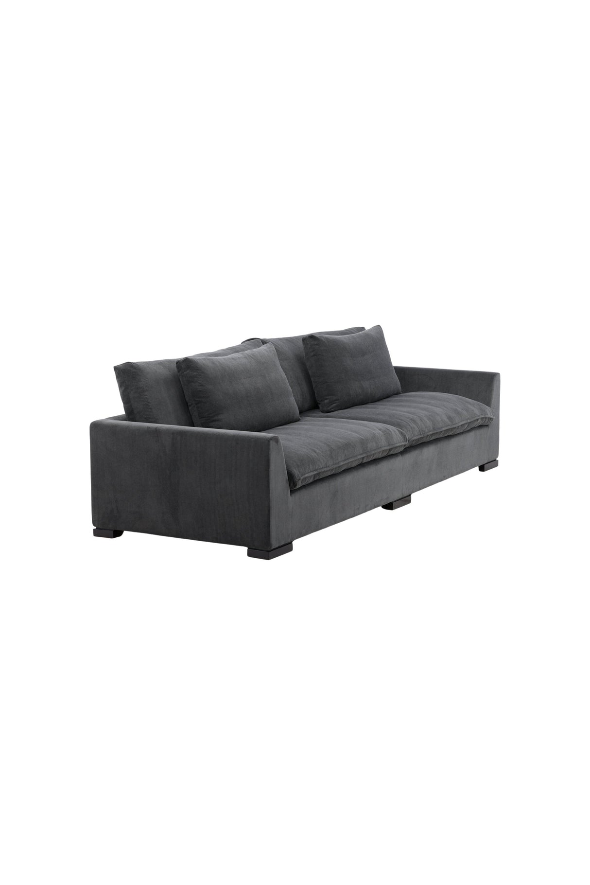 Durham 3 - Sitzer Sofa - dunkelgrau/Polyester - 3 - Sitzer Sofas - ALVAHOME
