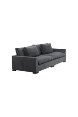 Durham 3 - Sitzer Sofa - dunkelgrau/Polyester - 3 - Sitzer Sofas - ALVAHOME