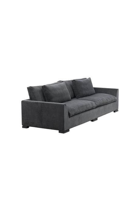Durham 3 - Sitzer Sofa - dunkelgrau/Polyester - 3 - Sitzer Sofas - ALVAHOME