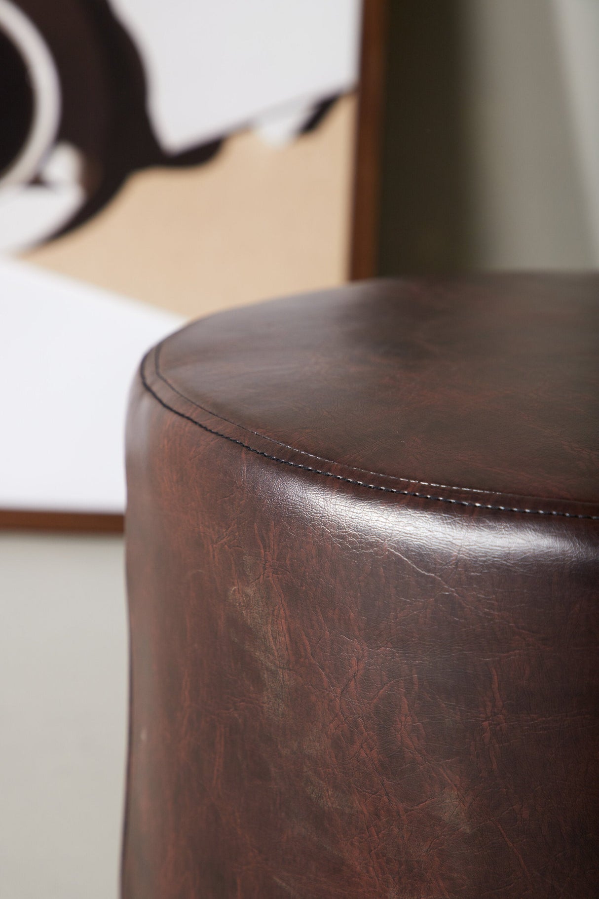 Eastport Pouf - braun/PU - Ottomane / Poufs - ALVAHOME